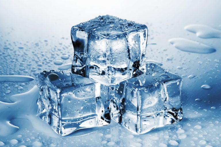 Pyramid,Of,The,Melted,Ice,Cubes,With,Drops