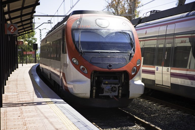 Costa,Del,Sol,,Spain,-,6,June,:,Renfe,Train