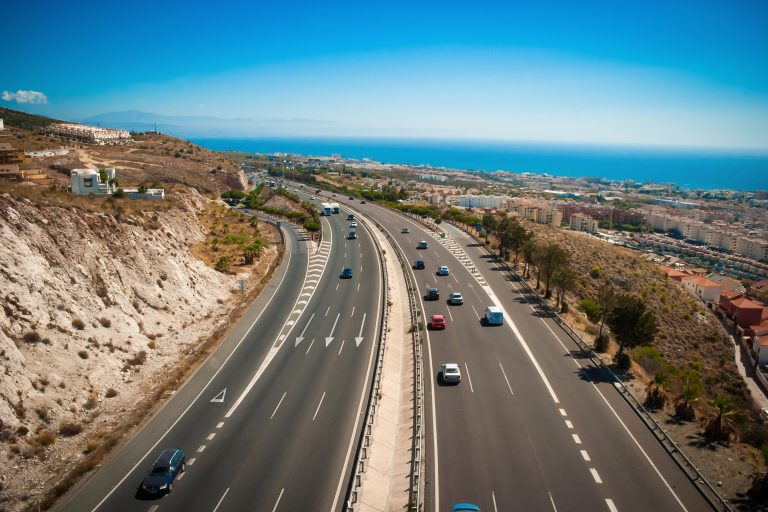 Spain,Benalmádena,Costa,Del,Sol,Ap7,Highway,Visible,From,Teleferico/cable