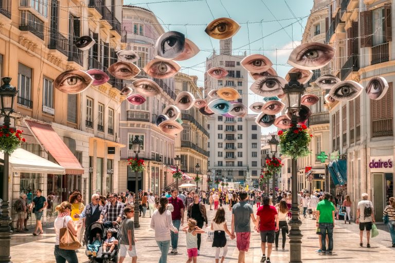 Malaga,,Spain,-,May,12,,2018.,People,Walking,On,The