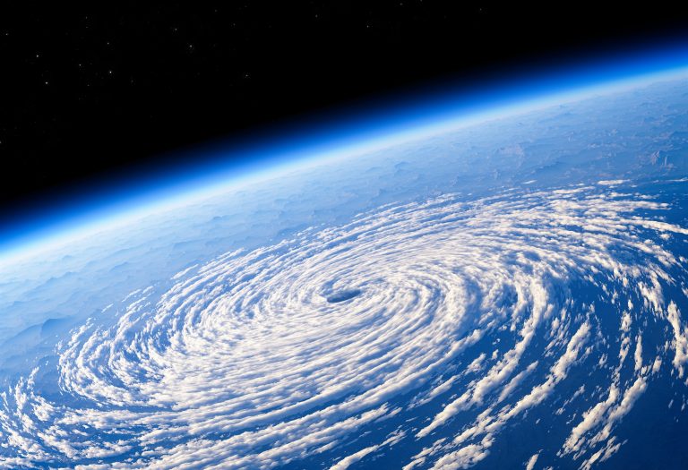 Satellite,View,Of,The,Eye,Of,The,Storm,,Tropical,Storm.