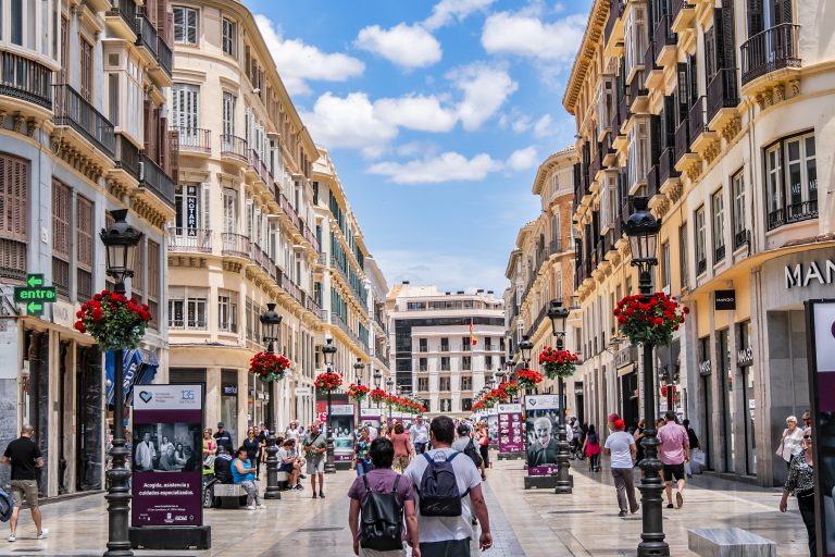 Malaga,,Spain,-,June,2,,2018:,Pedestrian,Larios,Street,(calle