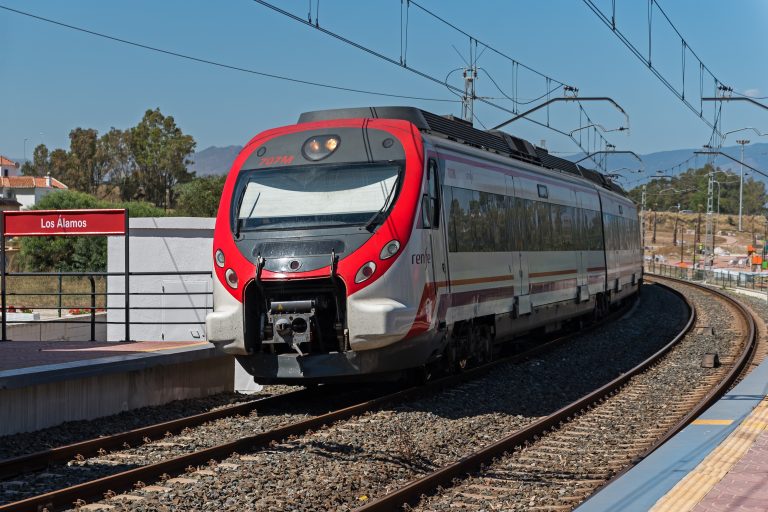 Costa,Del,Sol,,Spain,-,6,June,:,Renfe,Train