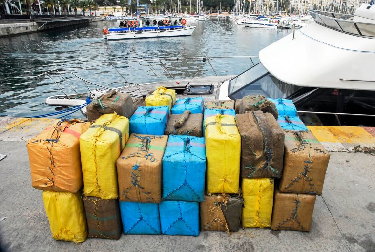 Seized,Packages,Of,Hashish,In,The,Port,Of,Alicante