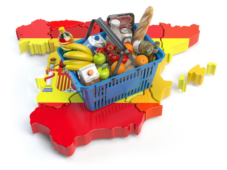 Market,Basket,Or,Consumer,Price,Index,In,Spain.,Shopping,Basket