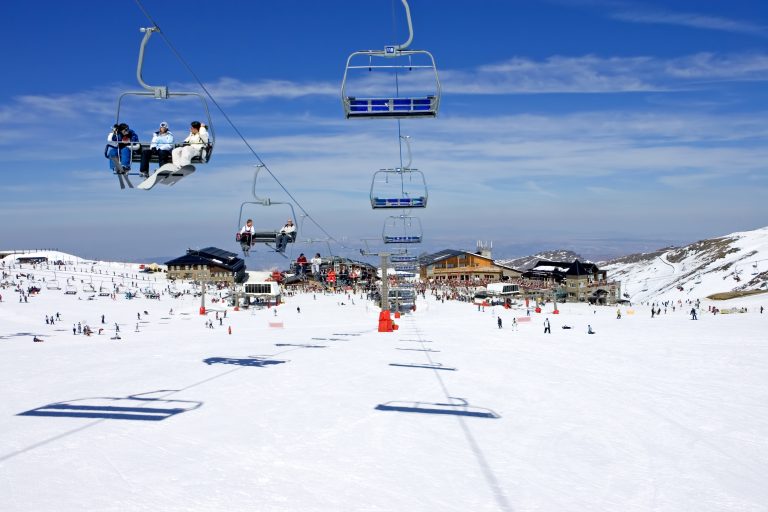 Ski,Slopes,And,Chair,Lifts,Of,Pradollano,Ski,Resort,In