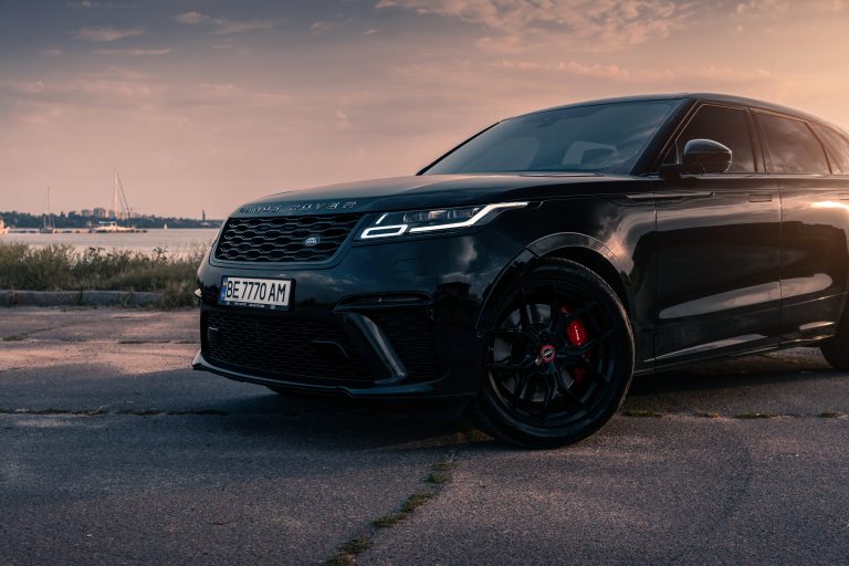 Black,Range,Rover,Velar,Svautobiography,Dynamic,On,The,Sunset.,Nikolaev,