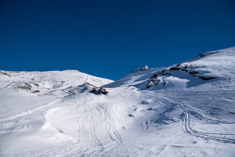 Snow-capped,Mountains,Of,Sierra,Nevada,,Granada,,Andalusia,,Spain,With,The