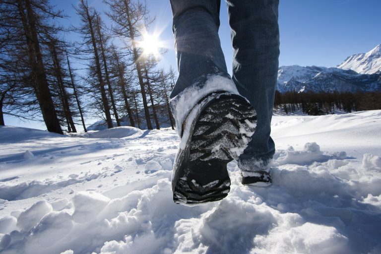 Walking,On,The,Snow,In,The,Park