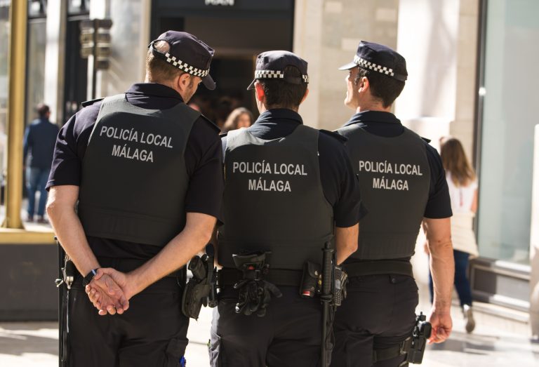 Malaga,Spain:,October,28,,2017:,Police,In,The,Street,Of