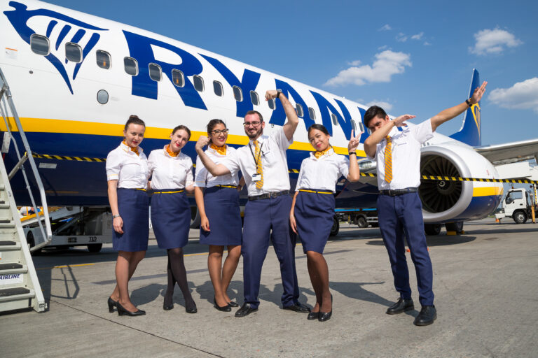 Boryspil,,Ukraine,-,September,03,,2018:,Ryanair,Flight,Attendants,,Cabin