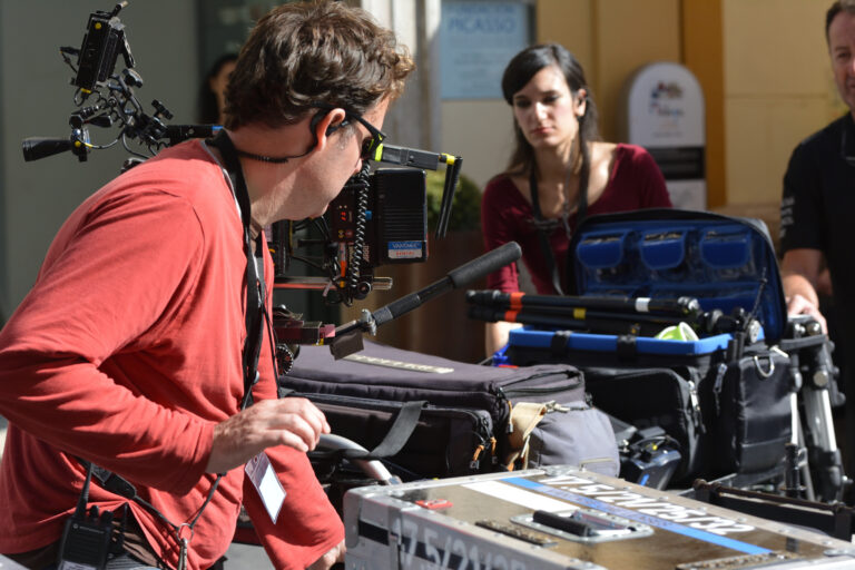 Malaga,spain,november,02,2017,-,Movie,Set,,Of,The,Moment,Of,Shooting