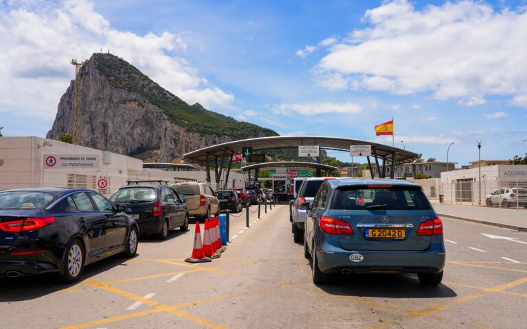 Gibraltar,-,June,1,,2022,:,Cars,Waiting,To,Cross