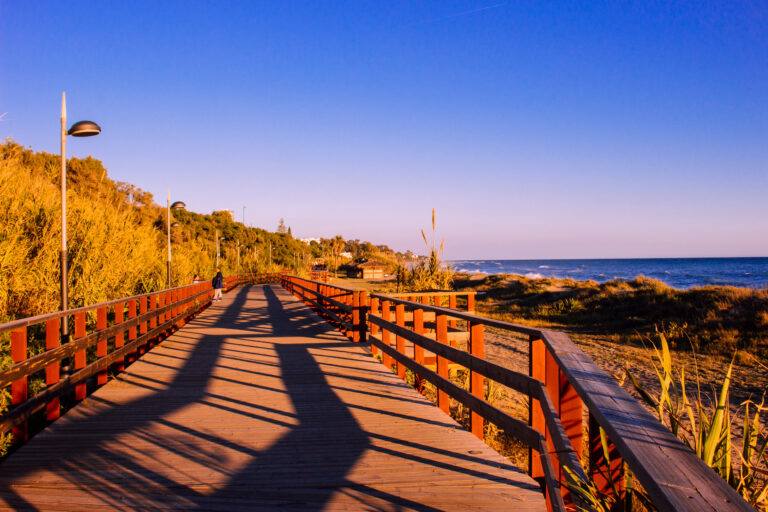 Promenade,senda,Litoral.,Beach,And,Promenade,Of,Marbella.,Picture,Taken