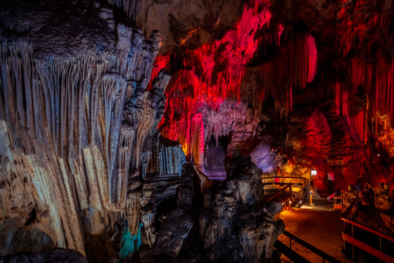 Stalactites,And,Stalagmites,In,The,Nerja,Caves,,In,Nerja,,Malaga