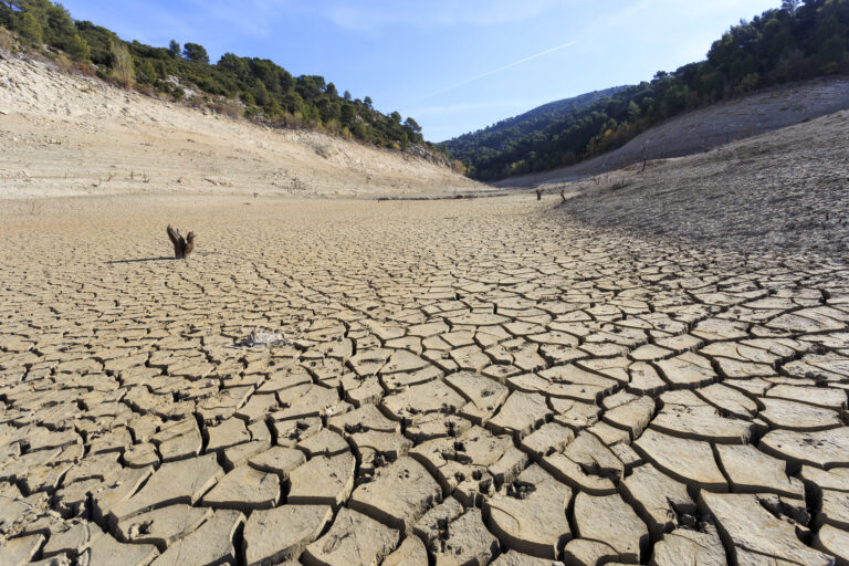 Empty,Lake,At,Bimont,Dam,Near,Aix,En,Provence,,France.