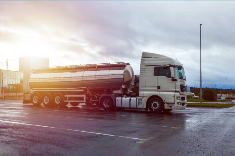 Astorga,,Spain,-,March,23,,2018:,Big,Tanker,Truck,,Cistern