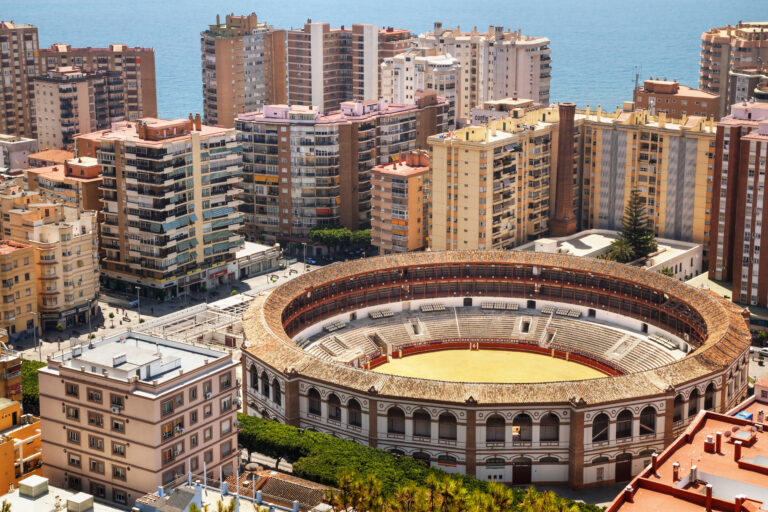 Malaga,City,With,Malaqueta,Bullring.