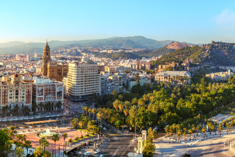 Malaga,,Spain,-,June,29,,2018.,Panoramic,View,Of,The
