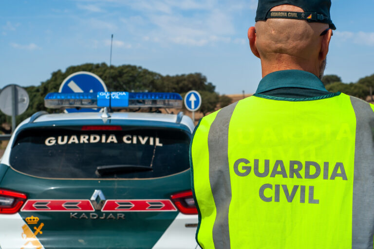 Badajoz,,Spain.,May,16,2023.,Civil,Guard,Agent,Next,To,His