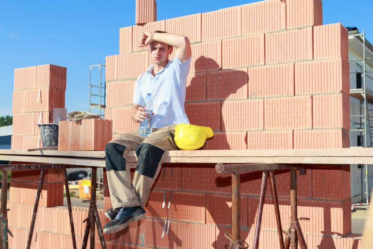 Thirsty,Construction,Worker
