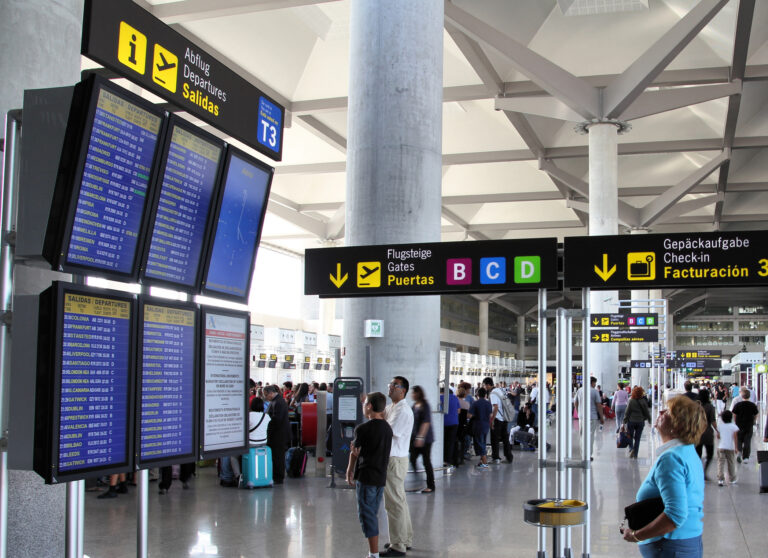 Malaga,,Spain,-,October,14:,Travelers,Wait,On,October,14,