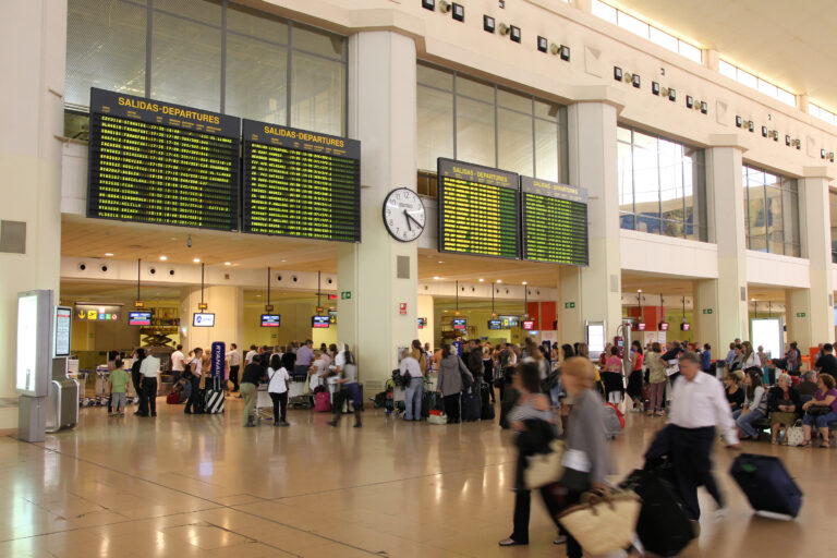Malaga,,Spain,-,October,14:,Travelers,Wait,On,October,14,