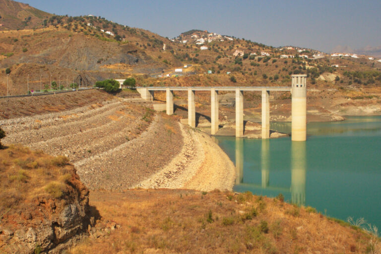 Water,Reservoir,La,Vinuela,Near,Malaga,In,Andalusia,spain,,Europe