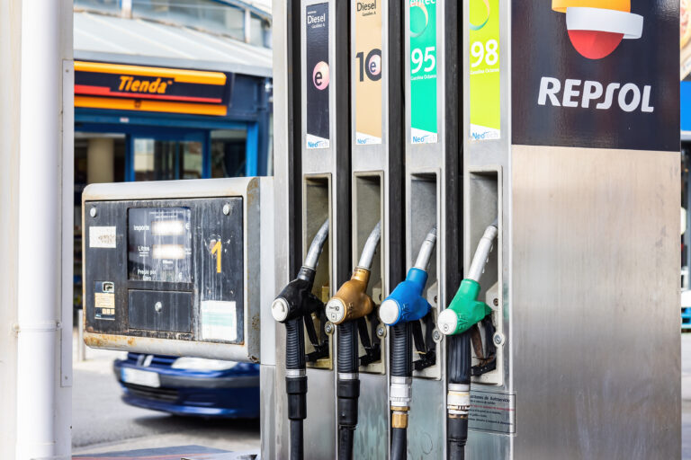 Huelva,,Spain,-,March,6,,2022:,Petrol,Pump,At,A