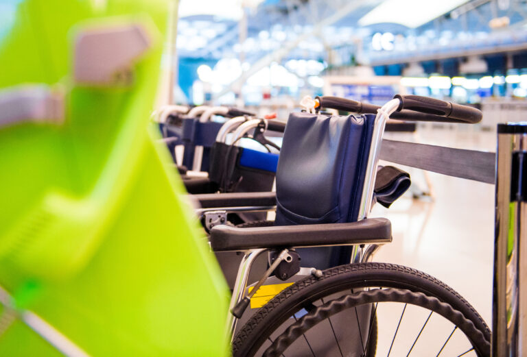 Wheelchair,Patients,Airport,,,Disabled,Person,In,The,Interior,Of