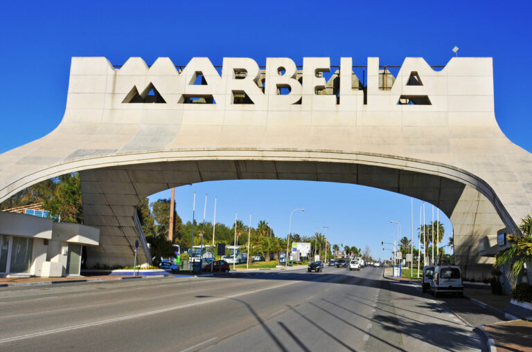 Marbella,,Spain,-,March,13:,Marbella,Entrance,Sign,On,March