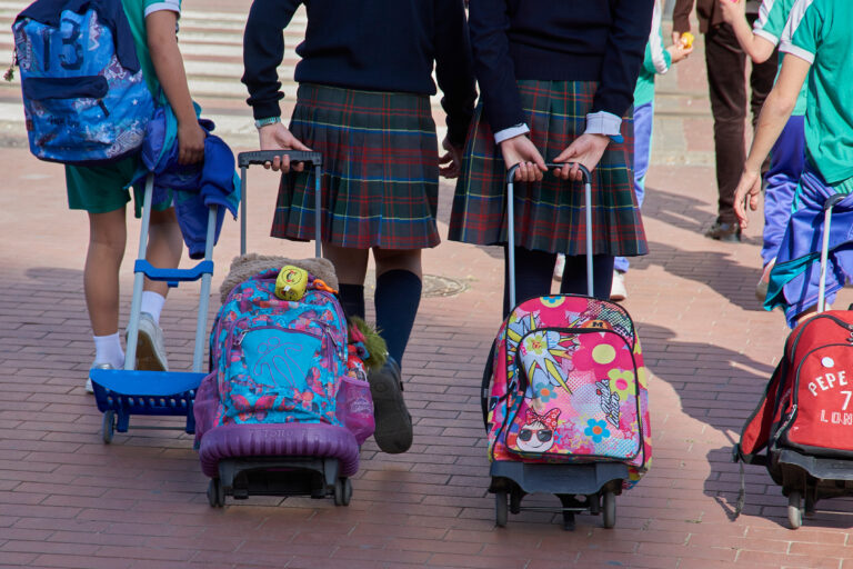 Valencia,spain,04/26/2018.,Children,Of,Different,Ages,On,Their,Way,To