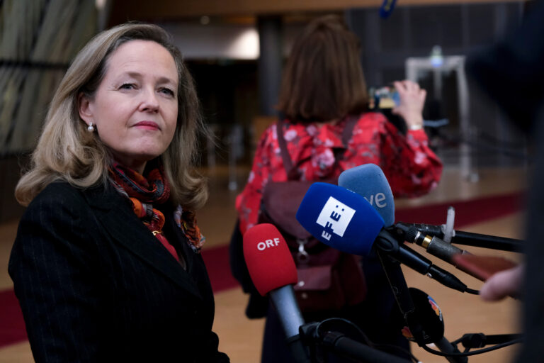 Spain's,Economy,And,Business,Minister,Nadia,Calvino,Answers,Journalists',Questions
