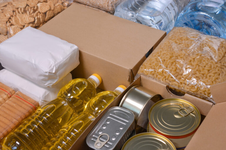 Donations,Food,With,Canned,Food.food,Set,For,The,Needy,And