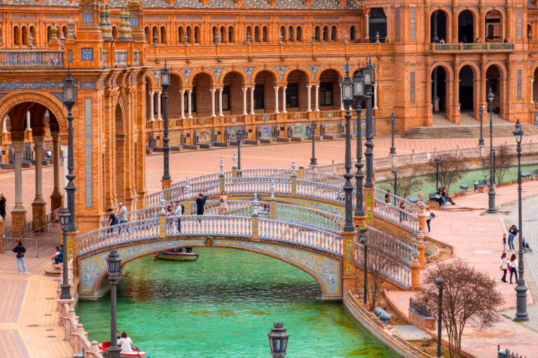 Seville,,Spain,-,Feb,24,,2022:,Plaza,De,Espana,Is