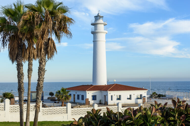 View,Of,Torrox,White,Lighthouse.,Torrox,Costa,,Malaga.,Spain
