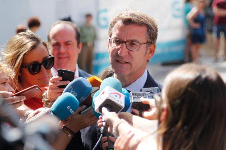 Santiago,De,Compostela-spain.,Press,Conference,Of,Alberto,NuÒez,Feijoo,,President