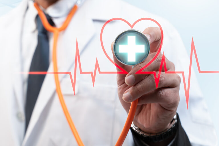 Smart,Medicine,Doctor,And,Stethoscope,In,Hand,Touching,Heart,Rate