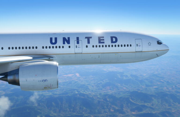 Boeing,777,200er,United,Airlines,Flying,Over,The,Clouds,,6
