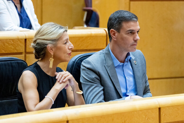 Pedro,S·nchez,PÈrez-castejÛn,And,Yolanda,DÌaz.,President,Of,The,Government