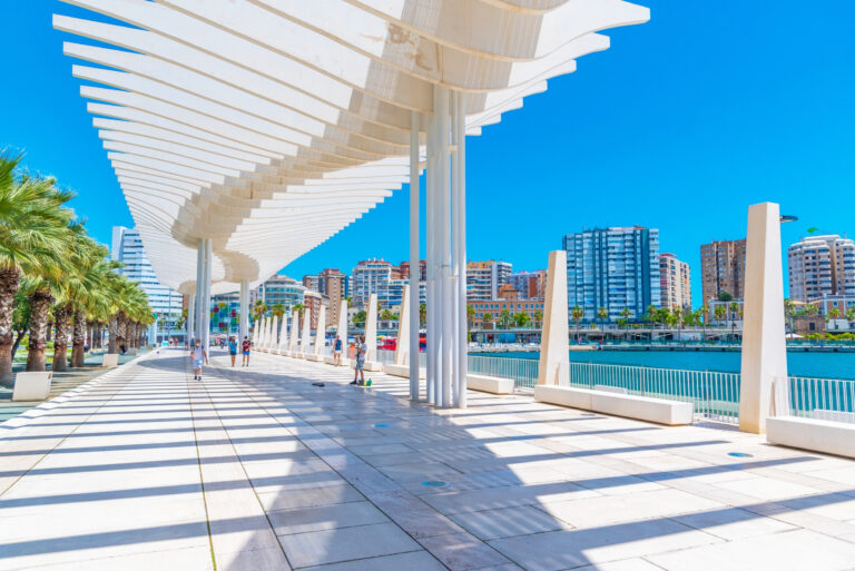 Malaga,,Spain,,May,24,,2021:,Paseo,Del,Muelle,Uno,Promenade