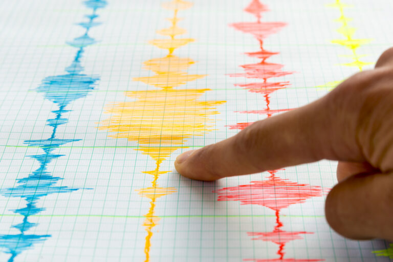 Seismological,Device,For,Measuring,Earthquakes.,Seismological,Activity,Live,On,The