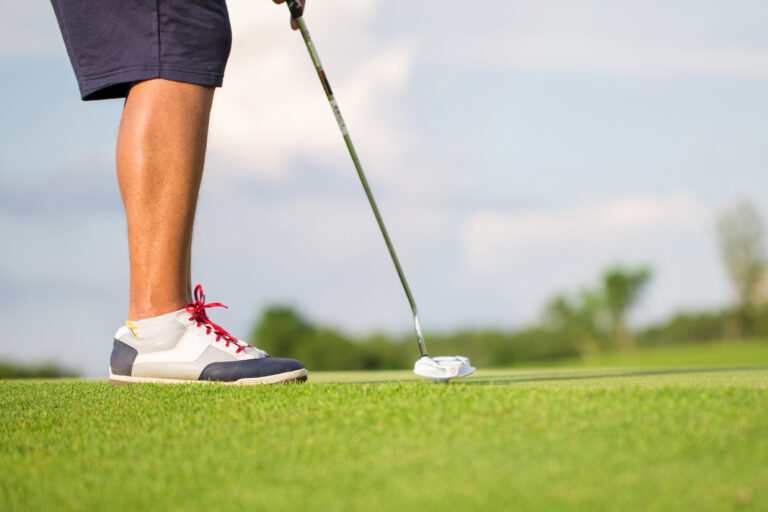 Playing,Golf.,Golf,Club,And,Ball.,Preparing,To,Shot;