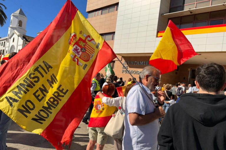 Vecinos en la concentración de hoy