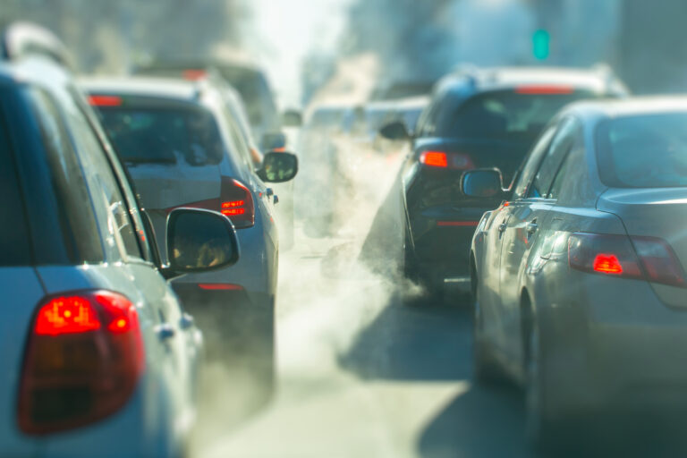 Pollution,From,The,Exhaust,Of,Cars,In,The,City,In