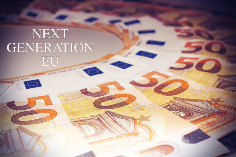 Banknotes,Of,Euros,With,A,Sign,"next,Generation,Eu"
