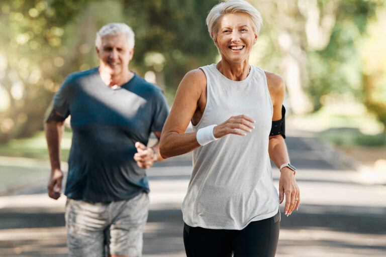 Retirement,,Couple,And,Running,Fitness,Health,For,Body,And,Heart