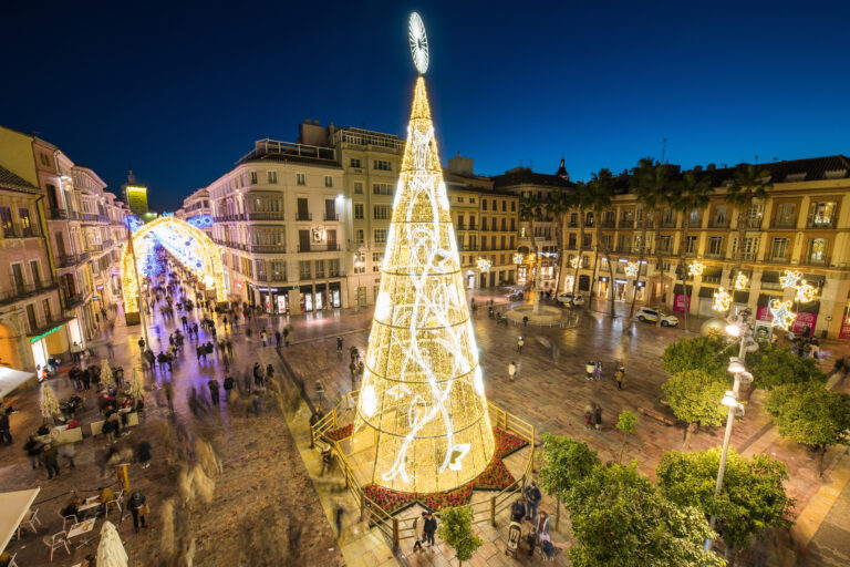Famous,Christmas,Lihgts,Of,Malaga,City