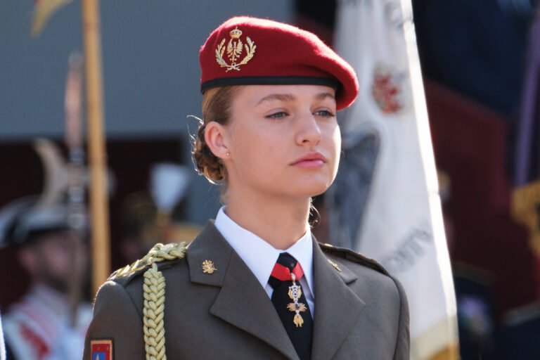 Princess,Leonor,Of,Spain,Attend,The,National,Day,Military,Parade