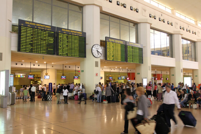 Malaga,,Spain,-,October,14:,Travelers,Wait,On,October,14,